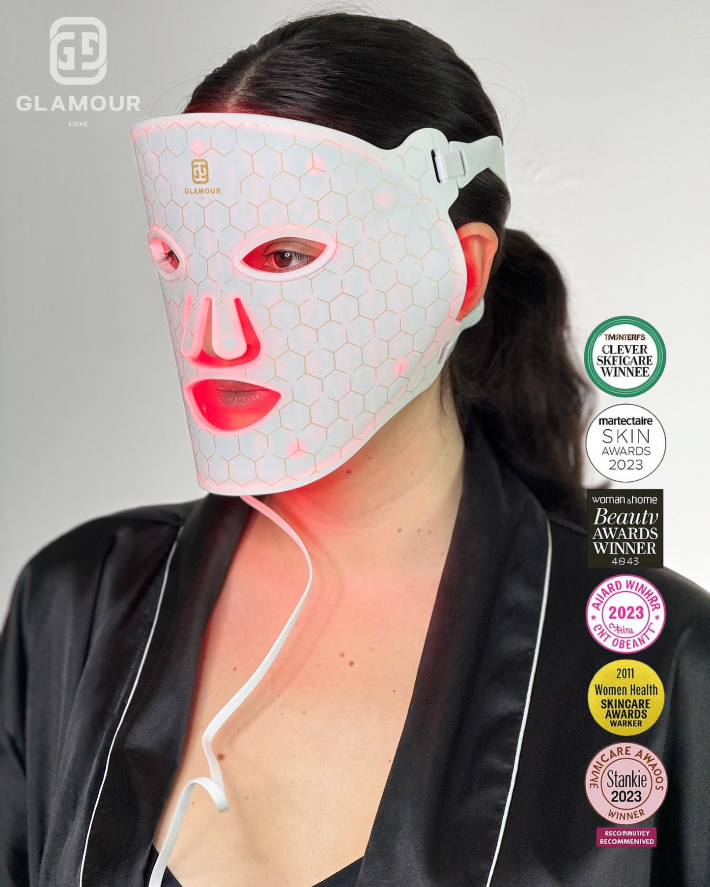 Glamour Luxe 7-Color LED Face Mask – Professional Skincare at Home